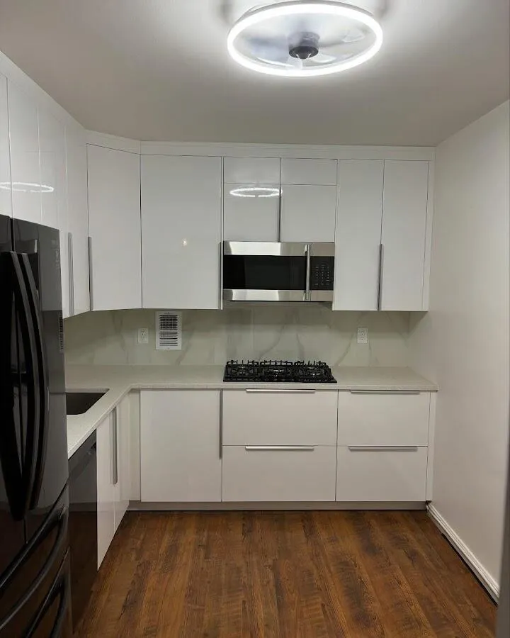 Renovated kitchen with quartz countertops in Maplewood